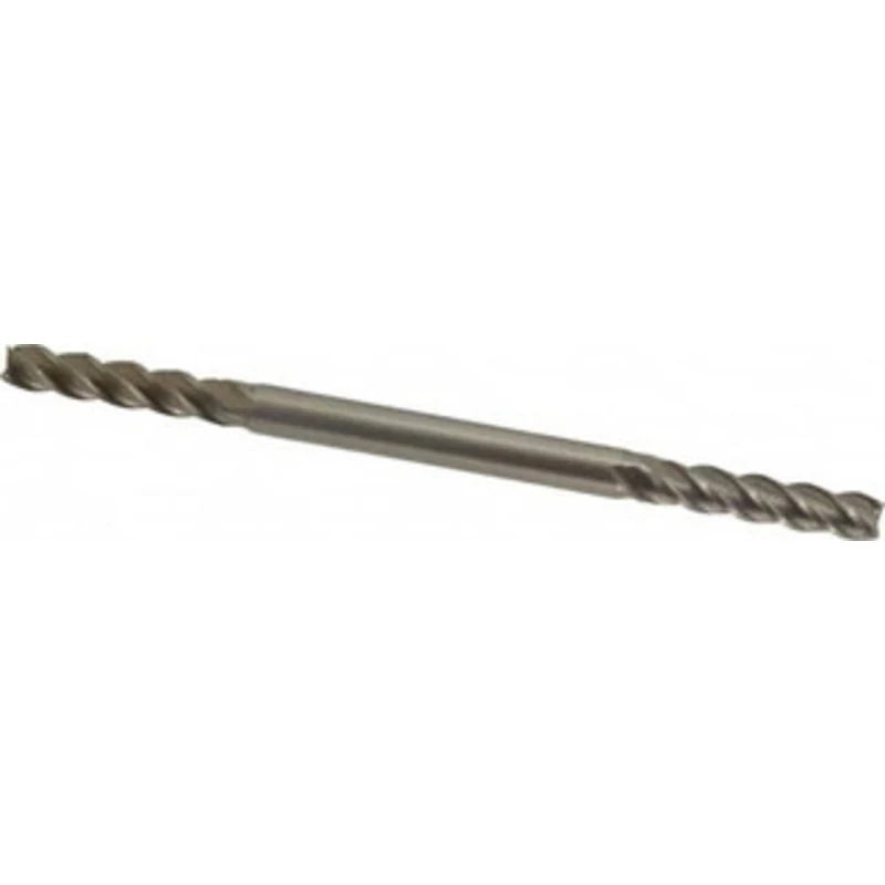 Value Collection 11/64, 7/8 LOC, 3/16 Shank Diam, 3-1/4 OAL, 4 Flute, High Speed Steel Square End Mill Double End, Un...